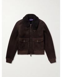 Ralph Lauren - Welles Shearling Bomber Jacket - Lyst