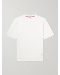 Thom Browne - Logo-appliquéd Striped Cotton-jersey T-shirt - Lyst
