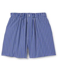 Frankie Shop - Striped Cotton-poplin Boxer Shorts - Lyst