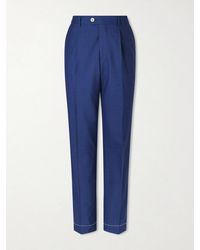 Brunello Cucinelli - Straight-leg Pleated Virgin Wool Suit Trousers - Lyst