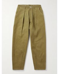 STORY mfg. - Lush weit geschnittene Hose aus Biobaumwoll-Canvas mit Falten - Lyst