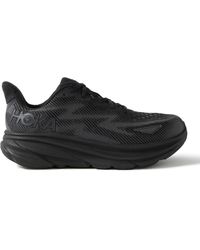Hoka One One - Clifton 9 Wide Rubber-trimmed Mesh Running Sneakers - Lyst