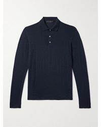Saman Amel - Slim-Fit Wool Polo Shirt - Lyst