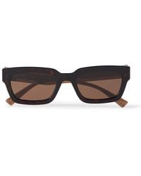 Gucci - Square-Frame Acetate And-Tone Sunglasses - Lyst