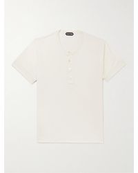 Tom Ford - Silk And Cotton-blend Jersey Henley T-shirt - Lyst