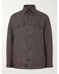 Canali - Linen Overshirt - Lyst