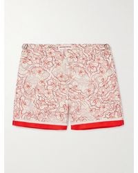 Orlebar Brown - Shorts da mare medi slim-fit in tessuto riciclato floreale Bulldog - Lyst