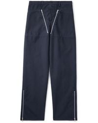 Dries Van Noten - Straight-Leg Zip-Detailed Cotton Trousers - Lyst