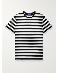 Ralph Lauren Purple Label - Striped Cotton-jersey T-shirt - Lyst