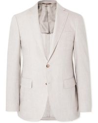 Canali - Kei Slim-fit Linen And Wool-blend Suit Jacket - Lyst