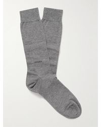 Zegna - Socken aus einer Baumwollmischung mit Logostickerei - Lyst