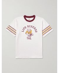 Kapital - Piped Printed Cotton-Jersey T-Shirt - Lyst