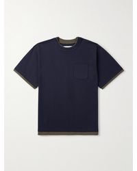 Sacai - Layered Cotton-Jersey T-Shirt - Lyst
