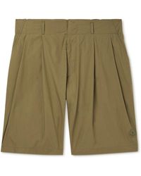 Moncler Genius - 2 Moncler 1952 Straight-leg Pleated Cotton-poplin Shorts - Lyst