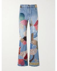 Kapital - Rat Flared Patchwork Frayed Jeans - Lyst