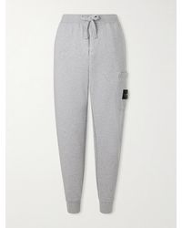 Stone Island - Organic Cotton-Jersey Sweatpants - Lyst