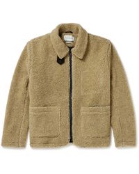 Oliver Spencer - Lambeth Corduroy-trimmed Fleece Jacket - Lyst