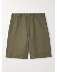 Gucci - Straight-Leg Monogrammed Cotton-Blend Canvas Shorts - Lyst