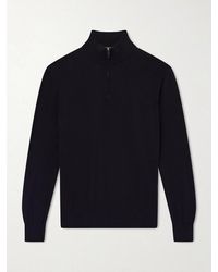 Canali - Cotton Half-Zip Sweater - Lyst