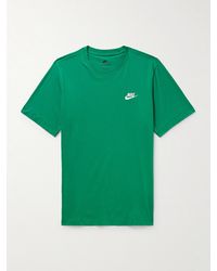 Nike - Sportswear Club Logo-embroidered Cotton-jersey T-shirt - Lyst