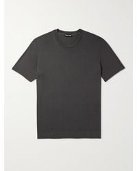 Tom Ford - T-shirt slim-fit in misto lyocell e cotone a coste Placed Rib - Lyst