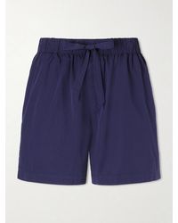 Tekla - Straight-leg Organic Cotton-poplin Shorts - Lyst
