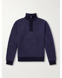 Aimé Leon Dore - Wool-Blend Felt Half-Zip Sweater - Lyst
