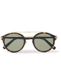 Dior - Diorblacksuit R7U Tortoiseshell Acetate And-Tone Round-Frame Sunglasses - Lyst