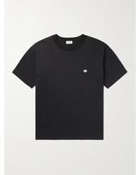 Celine - T-Shirt aus Baumwoll-Jersey mit Logostickerei - Lyst