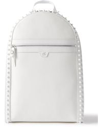 Christian Louboutin - Backparis Spiked Rubber-trimmed Full-grain Leather Backpack - Lyst