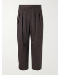 WTAPS - Straight-Leg Pleated Twill Trousers - Lyst