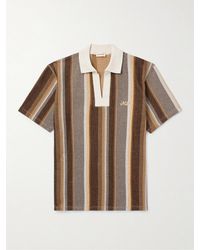 Nicholas Daley - Logo-embroidered Striped Cotton-piqué Polo Shirt - Lyst