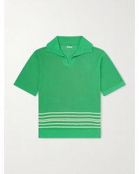 Bode - Bentgrass Striped Cotton Polo Shirt - Lyst