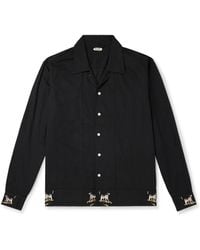 Bode - Pointer Camp-Collar Embroidered Cotton Shirt - Lyst