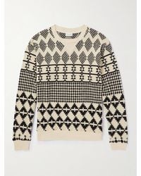 Saint Laurent - Jacquard-knit Sweater - Lyst