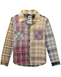 GALLERY DEPT. - Marley Retouche Distressed Patchwork Checked Cotton-Blend Shirt - Lyst