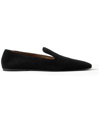 The Row - Brent Suede Loafers - Lyst