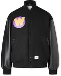 WTAPS - Logo-Appliquéd Panelled Melton Wool-Blend Jacket - Lyst
