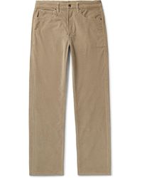 Saman Amel - Slim-fit Straight-leg Cotton-blend Corduroy Trousers - Lyst