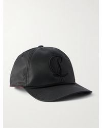 Christian Louboutin - Mooncrest Ac Logo-Embroidered Leather-Trimmed Nylon-Twill Baseball Cap - Lyst