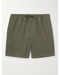 MR P. - Straight-Leg Waffle-Knit Organic Cotton Drawstring Shorts - Lyst