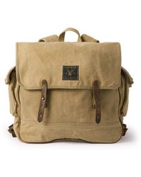 RRL - Falcon Leather-trimmed Cotton-canvas Backpack - Lyst