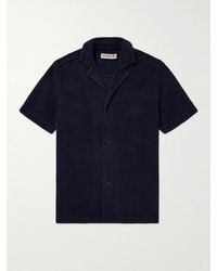 Orlebar Brown - Howell Camp-Collar Cotton-Terry Shirt - Lyst