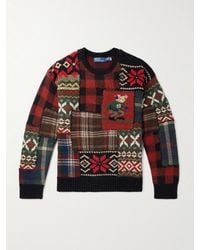 Polo Ralph Lauren - Patchwork-Pullover aus Jacquard-Strick aus einer Woll-Kaschmirmischung - Lyst