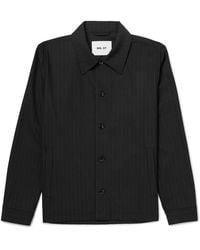 NN07 - Zander 10037 Pinstriped Recycled Woven Jacket - Lyst