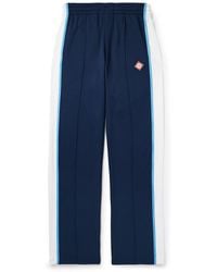 CASABLANCA - Straight-leg Logo-appliquéd Striped Piqué Track Pants - Lyst