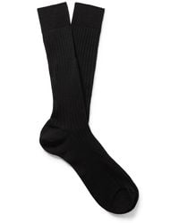 MR P. - Ribbed Merino Wool-Blend Socks - Lyst