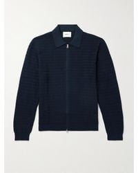 NN07 - Gustav Open-Knit Organic Cotton Zip-Up Cardigan - Lyst