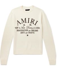 Amiri - Slim-fit Logo-embroidered Wool Sweater - Lyst