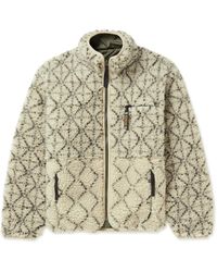 Kapital - Sashiko Boa Reversible Printed Fleece And Shell Jacket - Lyst